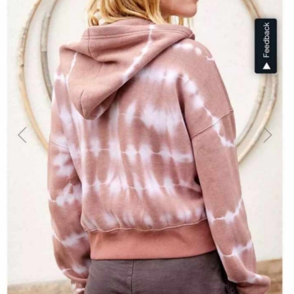 Free People Kelly Tie Dye Believer Hoodie Size Large Fireside Combo - Picture 5 of 16